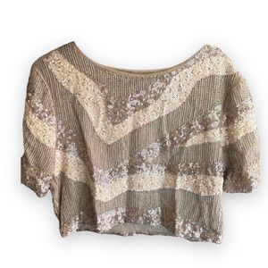 Sequin cropped top